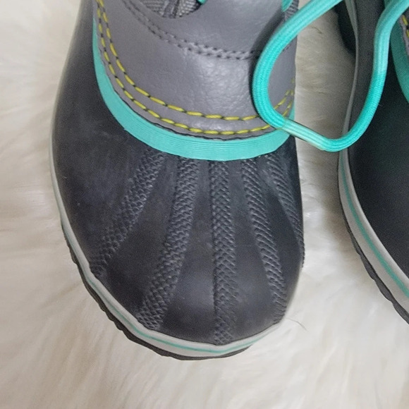 Sorel Youth Yoot Pac Nylon Cold Weather Boot Quarry/Dolphin 4  US Big Kid - Picture 9 of 10